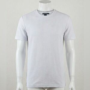 French Connection White Textured Crewneck T-Shirt Men’s Size Medium